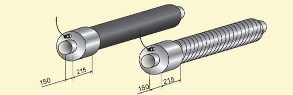 Стальная труба в ППУ изоляции с металлической заглушкой изоляции и кабелем вывода