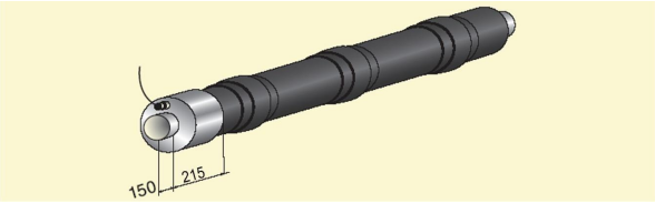 Стальная труба в ППУ изоляции с усиленной оболочкой с металлической заглушкой изоляции и кабелем вывода